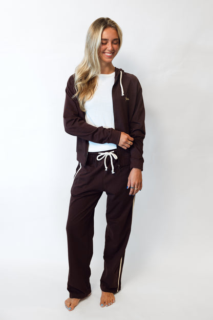Cotton Jersey Zip Up Hoodie