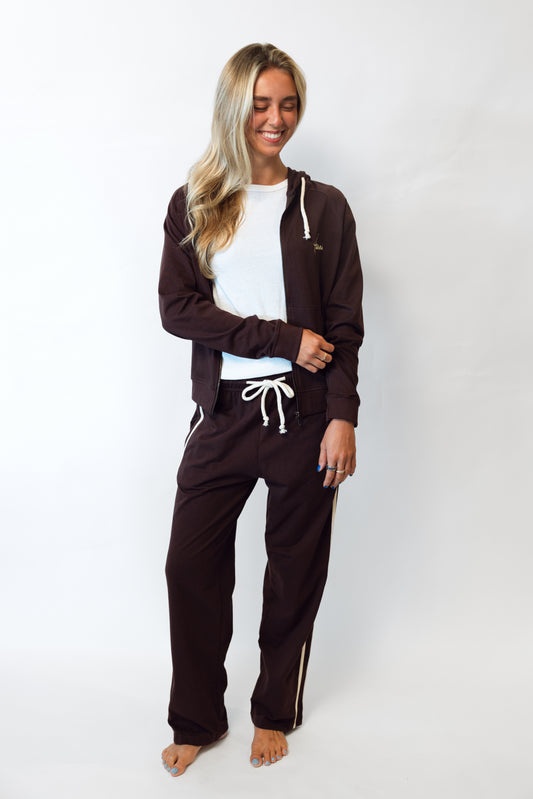 Cotton Jersey Zip Up Hoodie