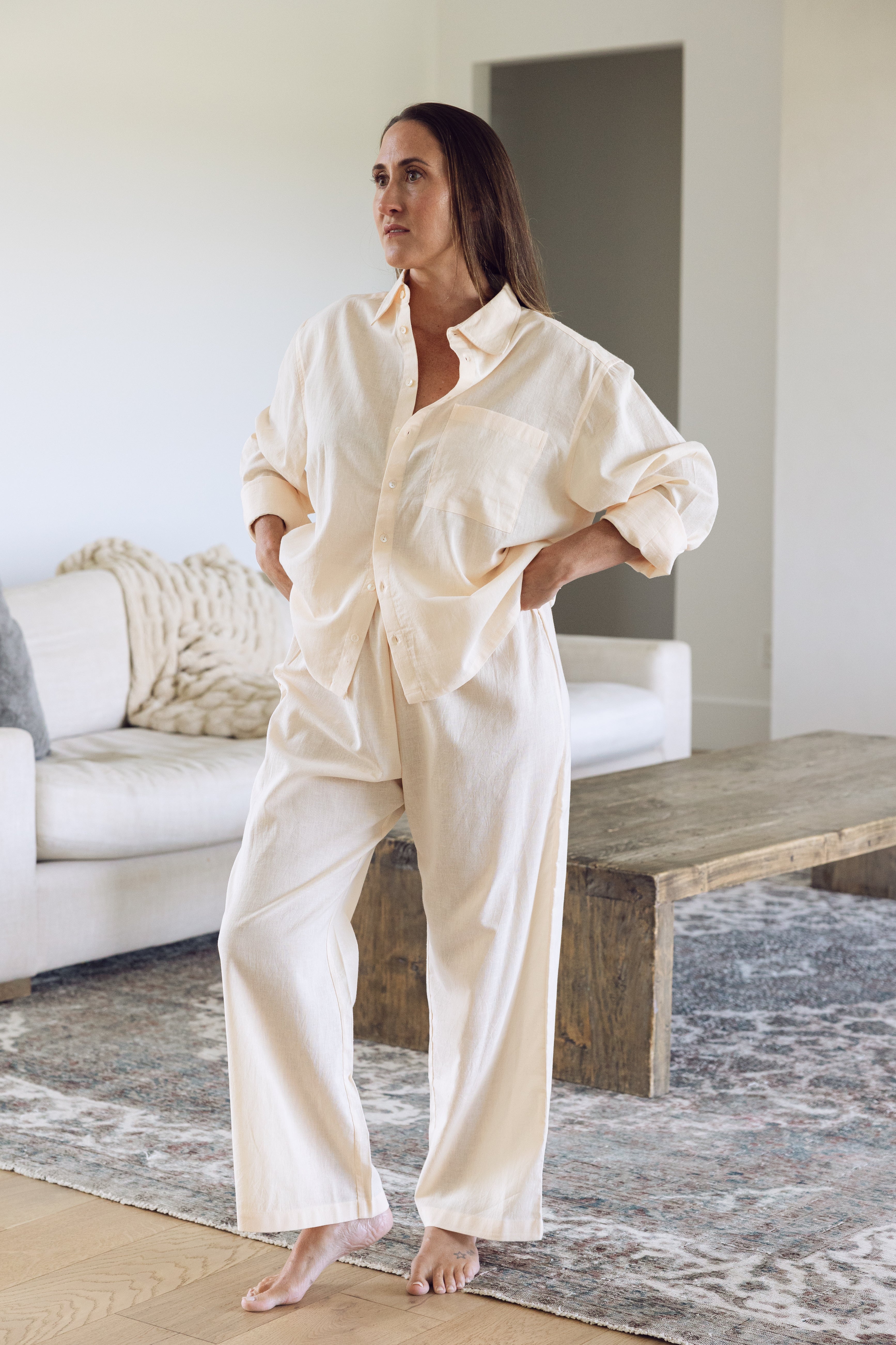 Linen Button Down