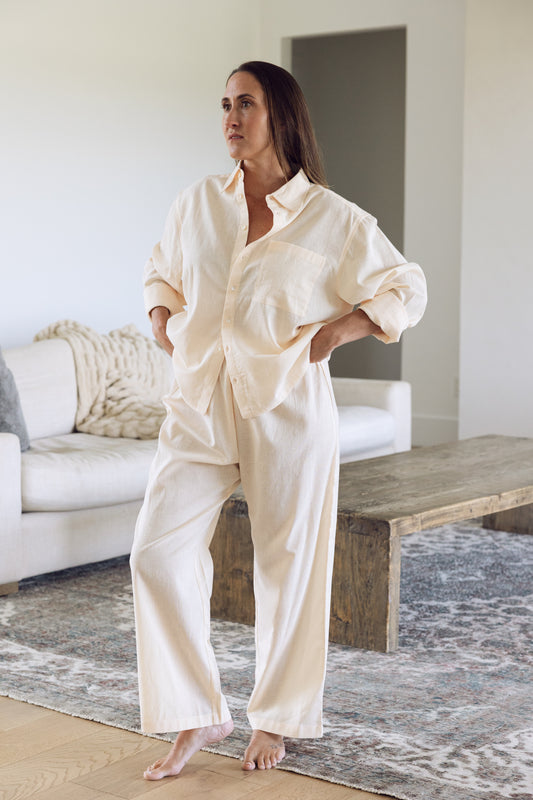Linen Button Down