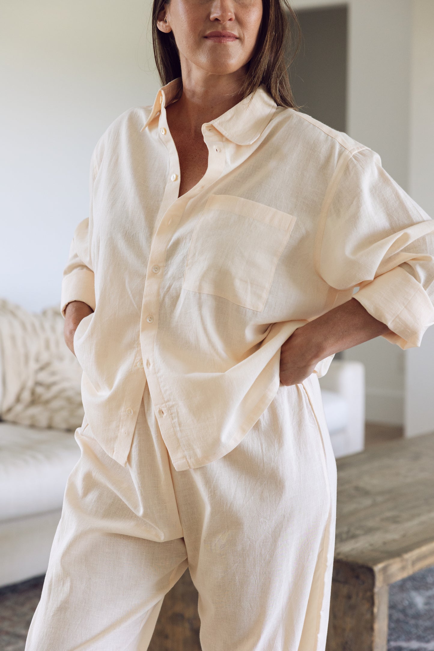 Linen Button Down