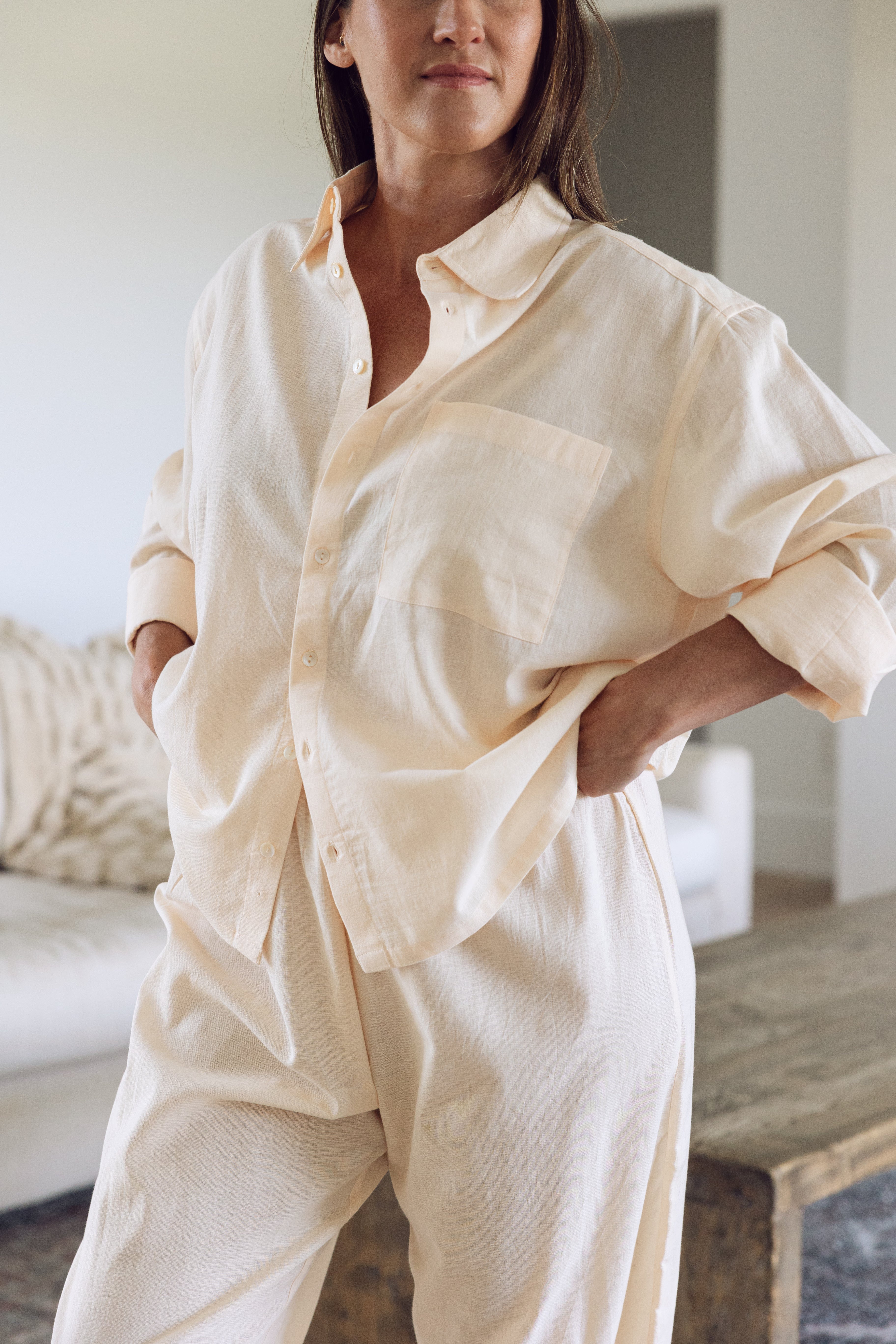 Linen Button Down