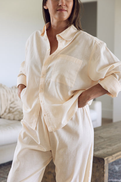 Linen Button Down