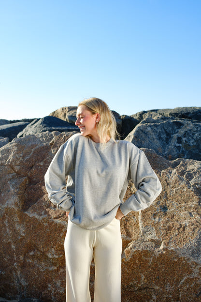 Cotton Knit Crewneck Sweater