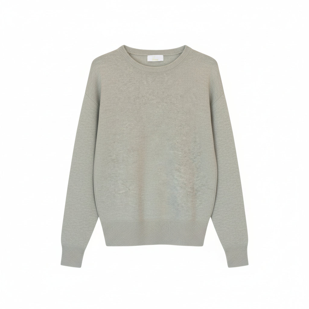 Cotton Knit Crewneck Sweater
